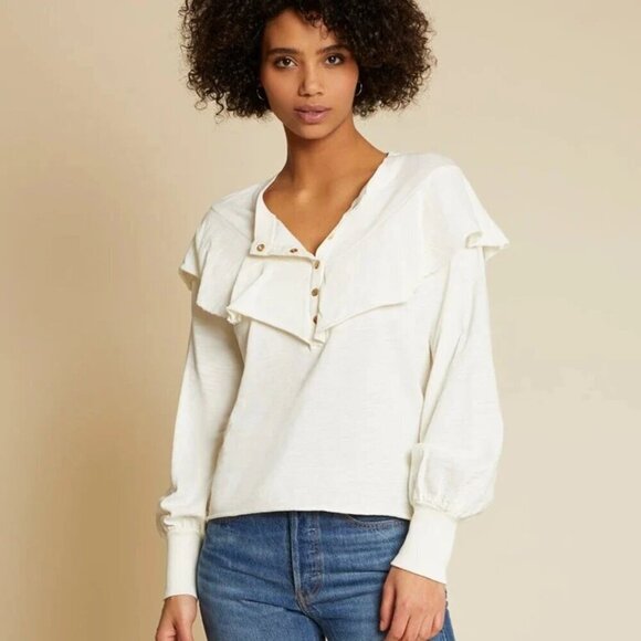 Nation LTD - Christa Sweatshirt Blouse in Off White - Picture 1 of 11